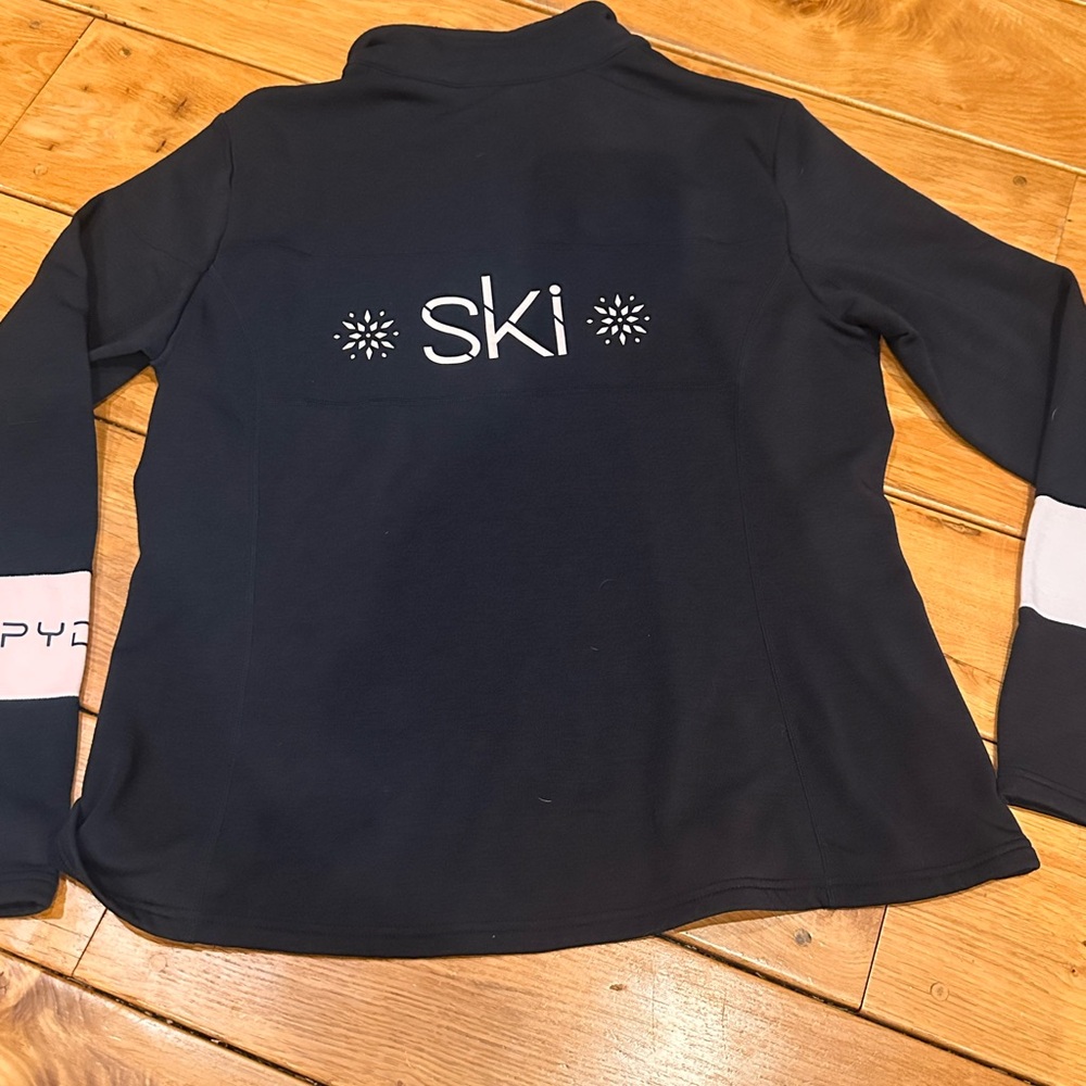 Spyder US Ski Team Apres Quarter Zip Jacket Youth Large Black Ski Pullover - Picture 6 of 6